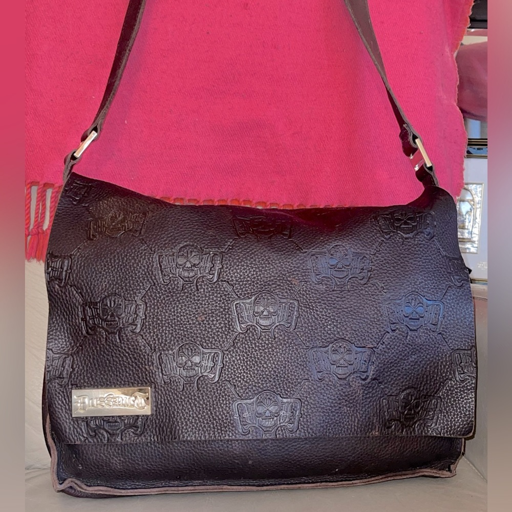 Auth Dussault, KISS-Gene Simmons UNISEX Leather Limited.Ed,Vintage Messenger Bag